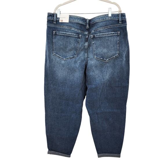 New NWT Lane Bryant Low Rise Boyfriend Jeans Dark Wash Size 18 - Picture 2 of 10